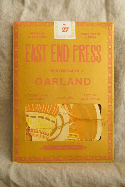 East End Press Shells Screenprinted Paper Garland