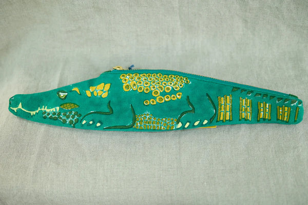 East End Press Alligator Fabric Pouch