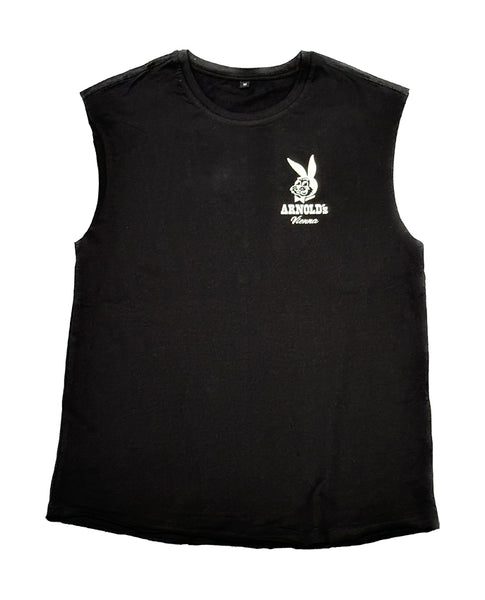 Arnold's T-shirt Sleeveless Black Bunny Print