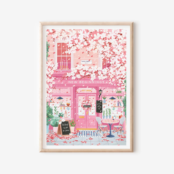 Simply Katy A5 New Beginnings Cafe Print