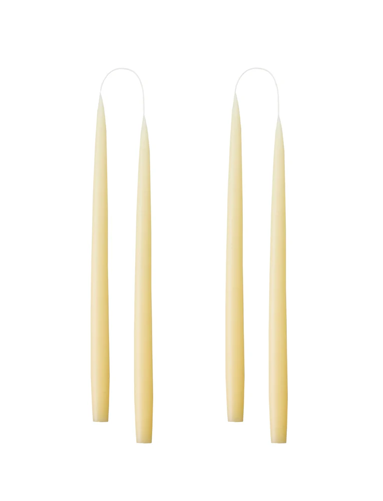 Kunstindustrien Set of 4 Dipped Candles, 35cm, Ivory