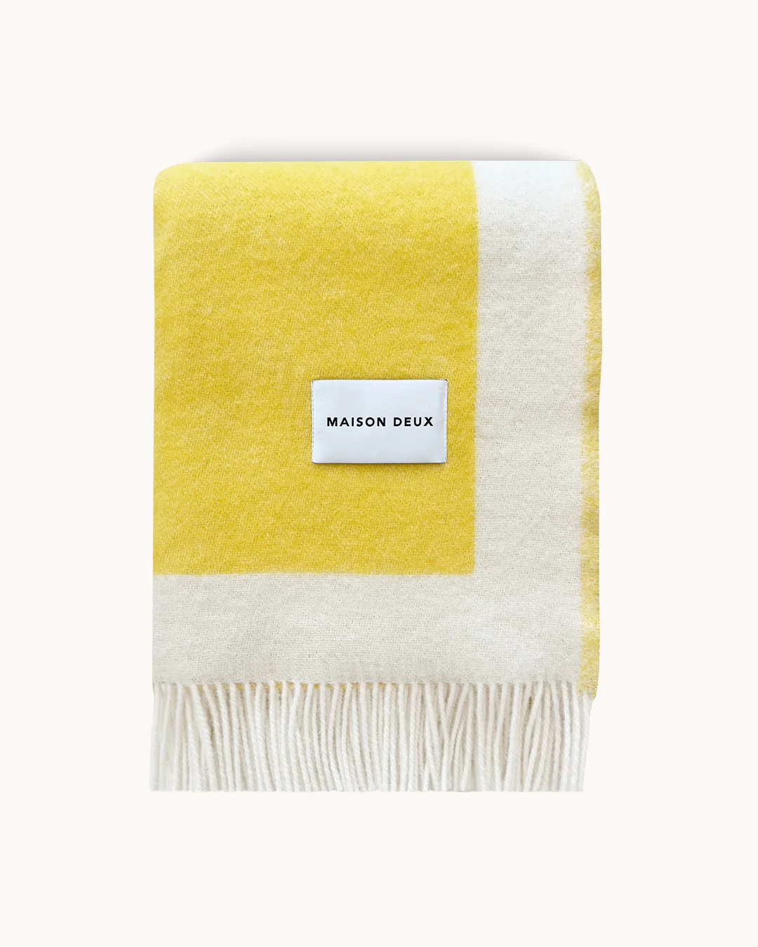 MAISON DEUX Color Block Blanket Yellow - 130 x 200 cm