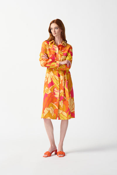 joseph-ribkoff-linen-blend-floral-shirt-dress