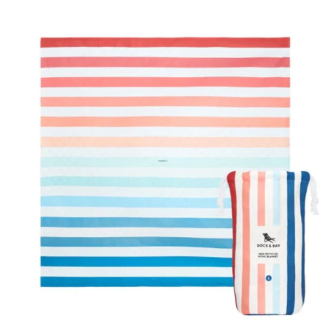Dock & Bay UK Picnic Blanket - Compact & Quick Dry - Extra Large (240x170cm) Sand To Sea