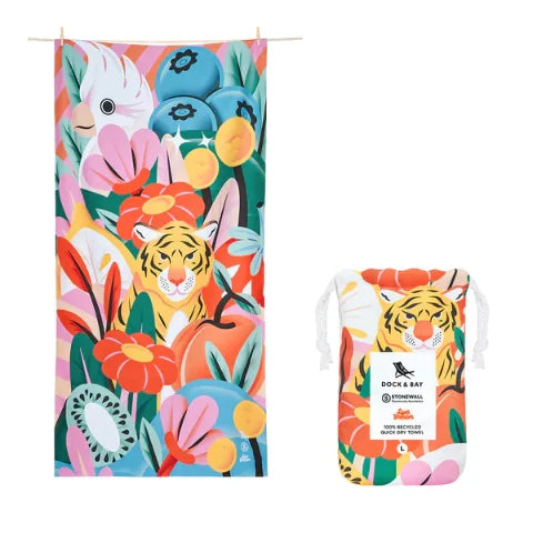 Dock & Bay UK Quick Dry Towels - Charity - Extra Large (200x90cm) Tropic Like It's Hot