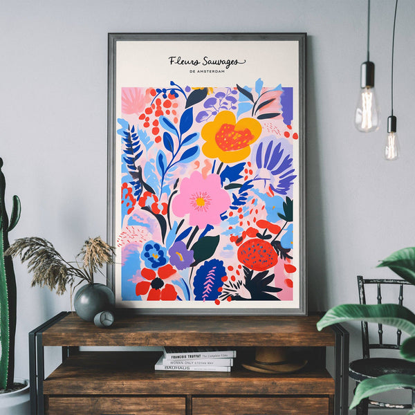 Ink & Drop Wild Flowers Of Amsterdam Abstract Painting Print