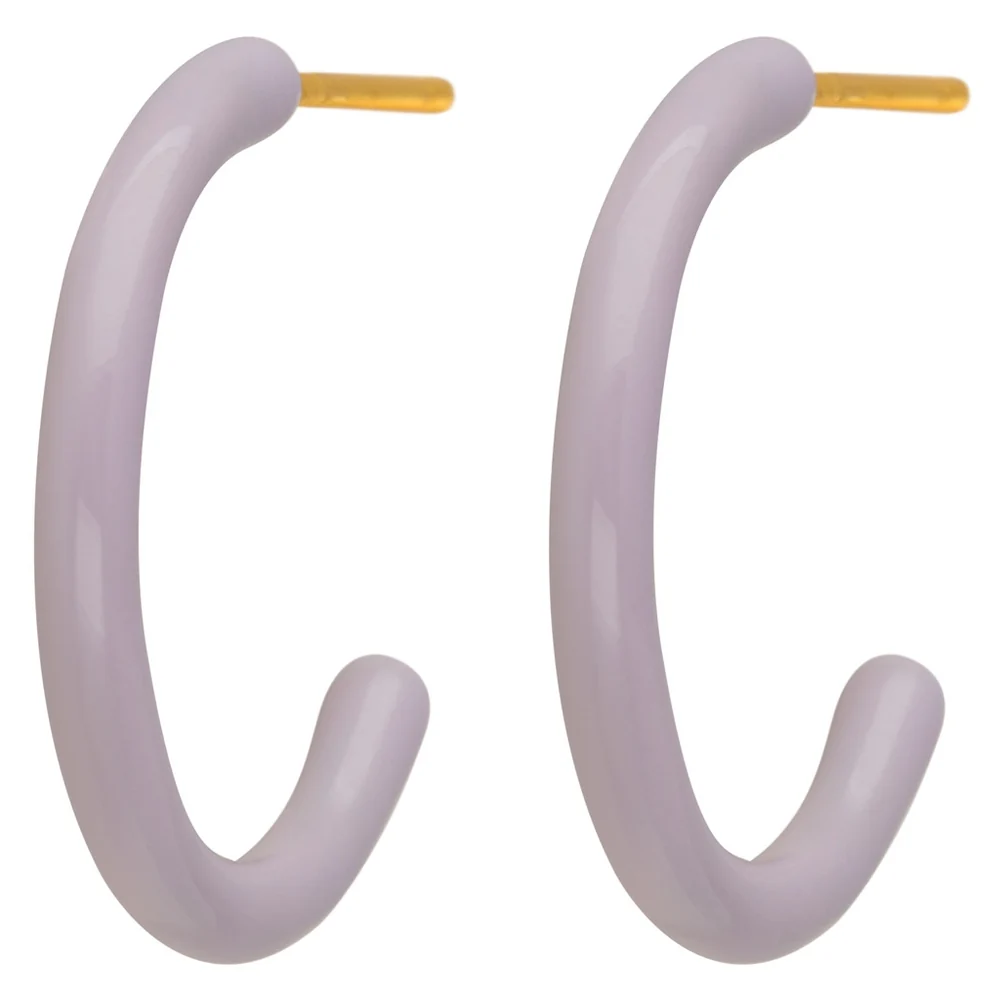 LULU Copenhagen Color Hoops Medium Earrings / Purple