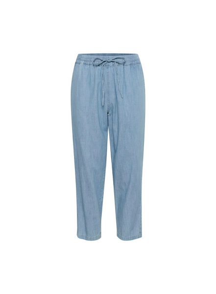KAFFE Louise Cropped Pants In Medium Blue From