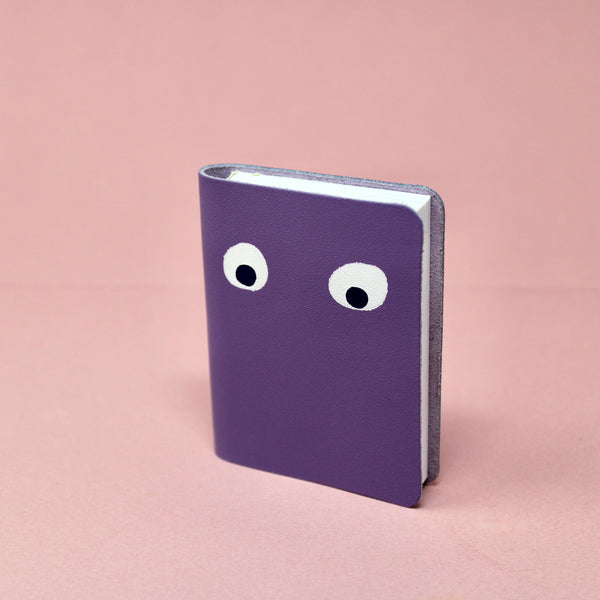 Ark Colour Design - Googly Eye Mini Leather Notebook: Lilac