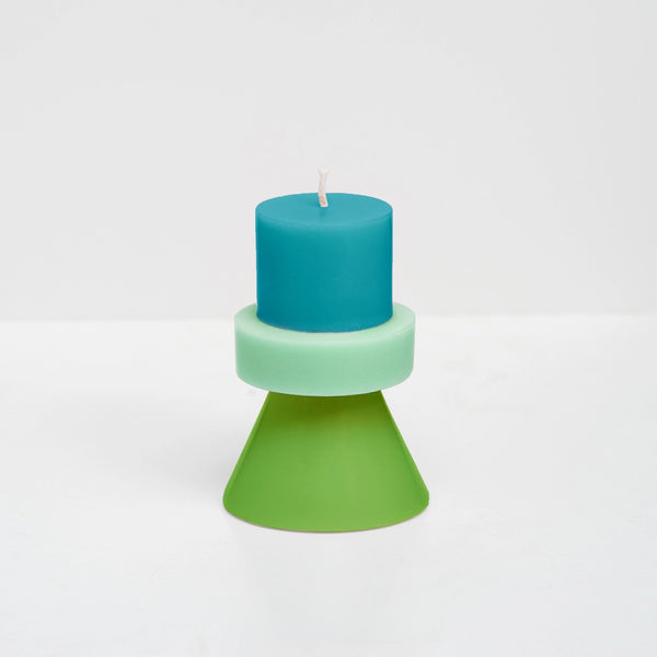 Yod & Co. Stack Candle Teal / Green / Lime Green