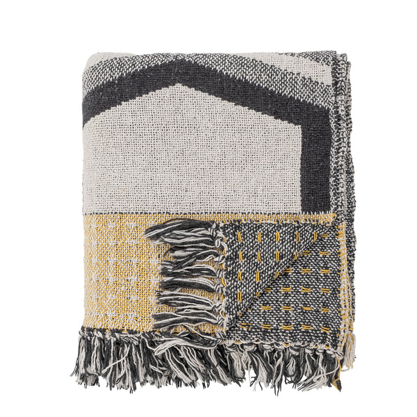 Bloomingville Annli Throw, Grey, Recycled Cotton