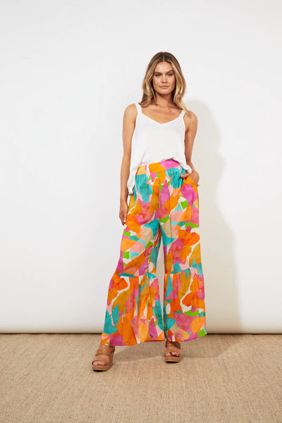 Haven Tropicana Flared Cropped Trousers