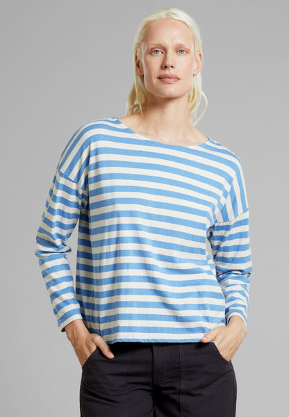 dedicated Humledal Long Sleeve Top - Stripes Della Blue
