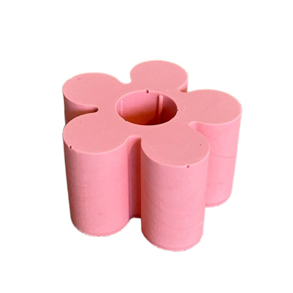 Mila Noire Pink Flower Candle Holder