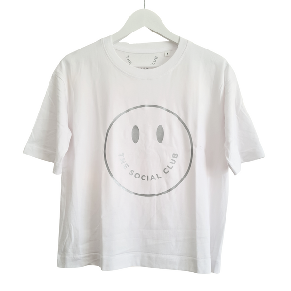 The Social Club London White & Silver Tshirt - 100% Organic Cotton