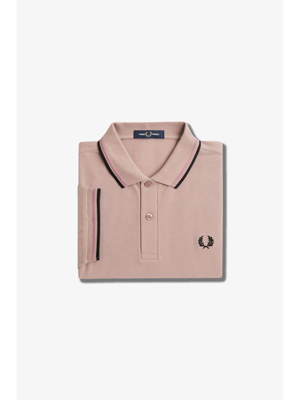 Fred Perry M3600 Polo - Dark Pink / Dusty Rose / Black