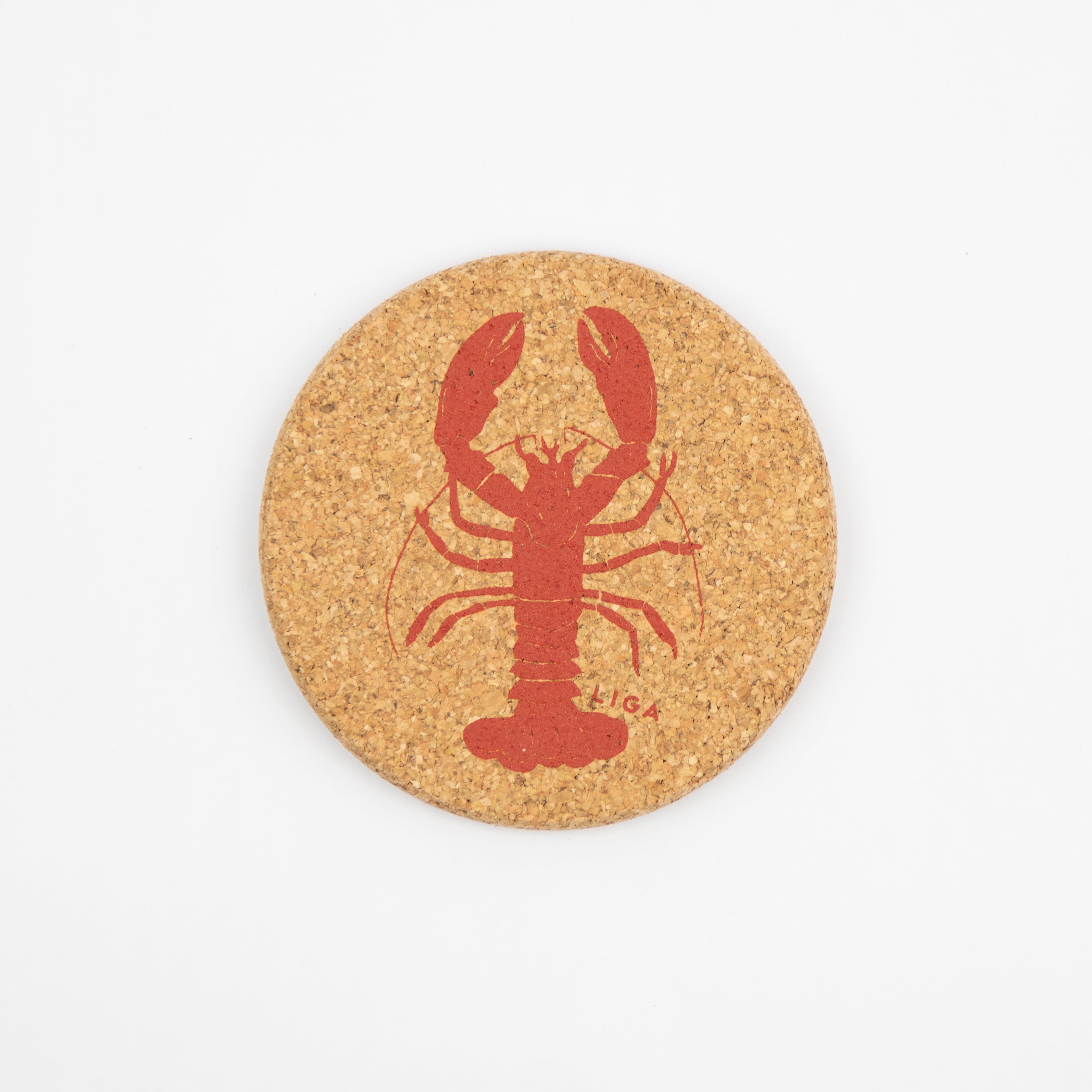 LIGA Cork Coasters | Lobster Red
