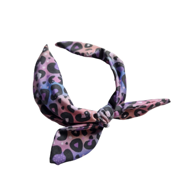 UNICORN IN MIND Lilac Leopard Print Headband With Bow By