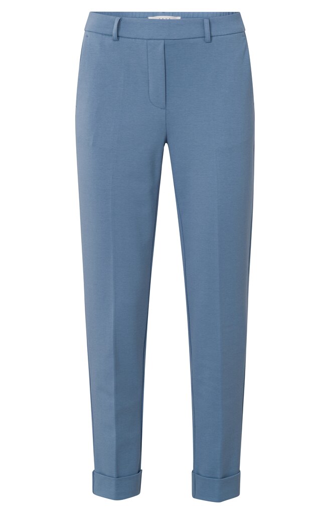 Yaya Jersey Tailored Trousers With Elastic Waistband | Infinity Blue