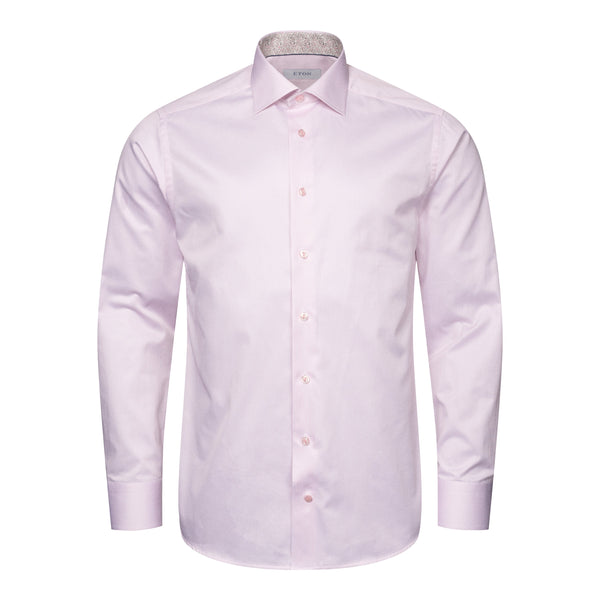 ETON - Pink Contemporary Fit Fine Striped Signature Twill Shirt 10001208853
