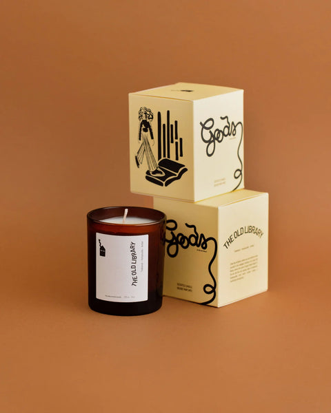 Our Lovely Goods Goods: The Old Library - Teakwood, Honeysuckle & Amber Candle