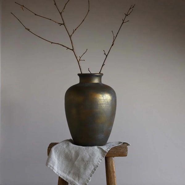 Marram Trading  Antiqued Bronze Vase