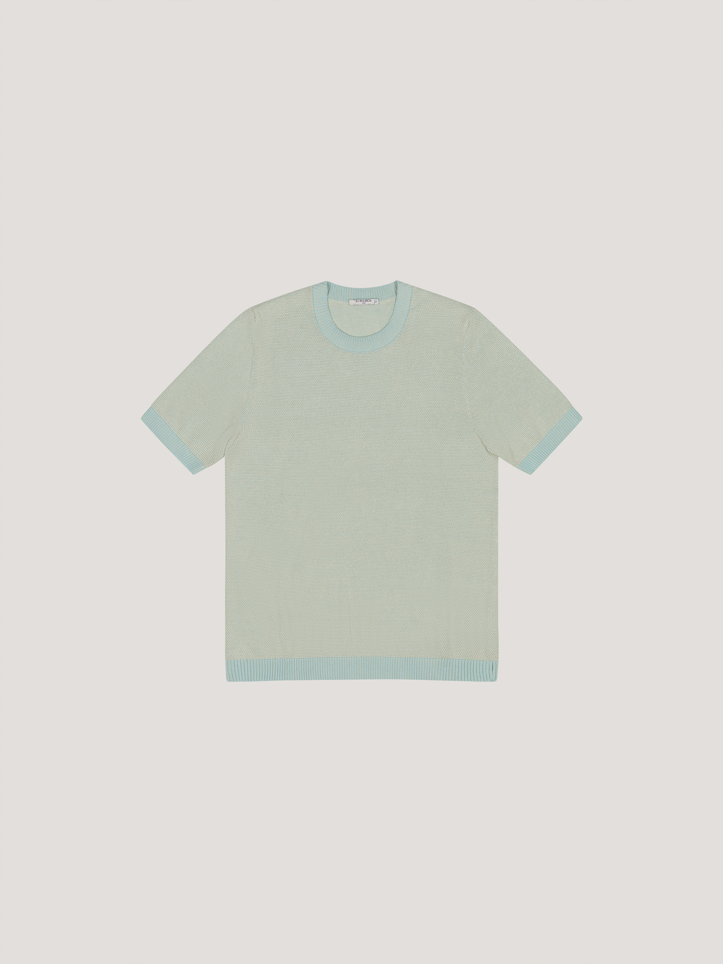 Circolo 1901 Fancy Knit 2-Tone T-Shirt In Dark Bluna Blue CN4417