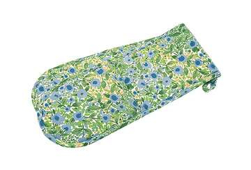 Waltons of Yorkshire Blue And Green Floral Double Oven Glove