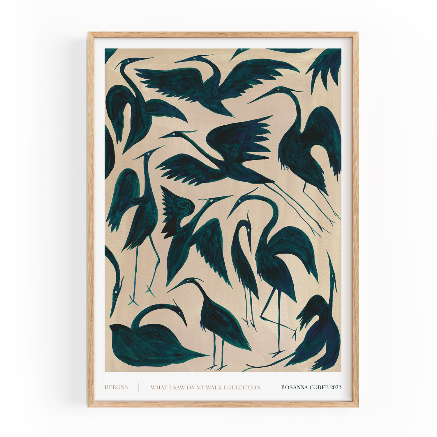 Rosanna Corfe A2 Herons Print