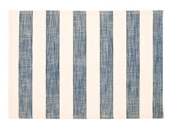 Distinctly Living Set of 2 Blue Stripe Tablemats