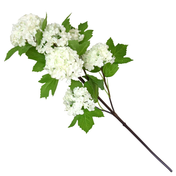 Candlelight Products Ltd Single Stem Faux 6 Headed Viburnum White Flower
