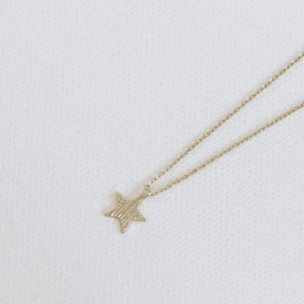 Edit & Oak Textured Star Pendant Necklace