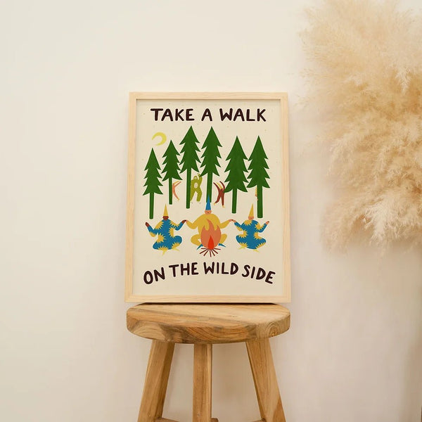 Little Black Cat Illustrated Little Black Cat: Take A Walk On The Wild Side - A4 Print