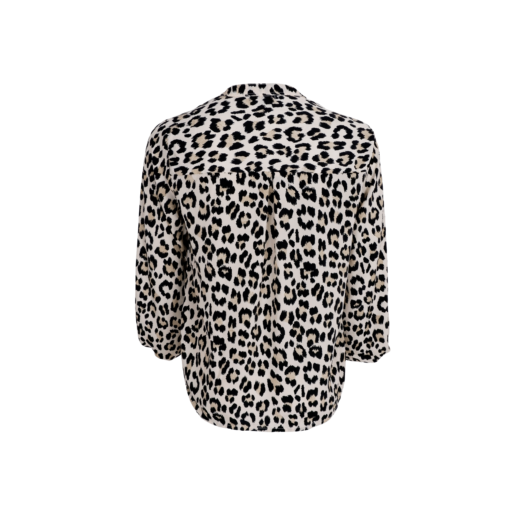 Black Colour Black Colour Luna Blouse In Leopard Print