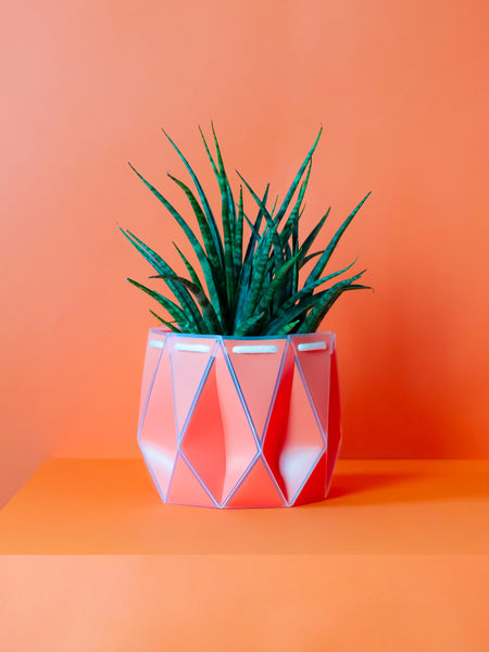 POTR Pots Origami Plant Pot 18cm - Coral