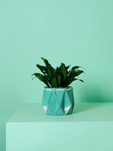 POTR Pots Origami Plant Pot 11cm - Aqua