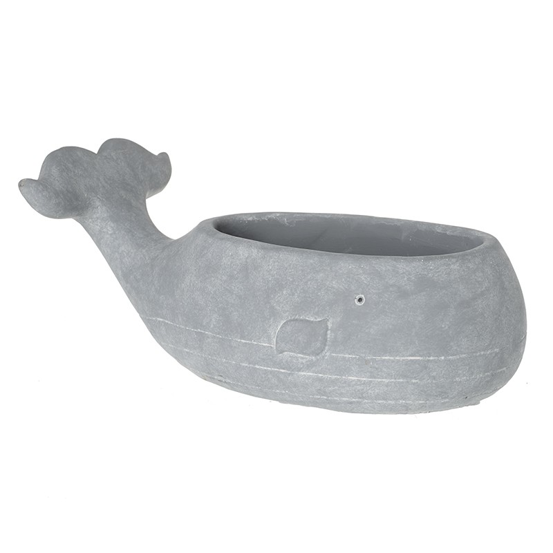 Hyde And Seek Cement Whale Planter