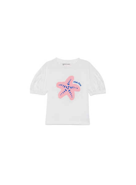 Compañia Fantastica Children White Star Print Unisex T-shirt From Compañia Fantastica Mini
