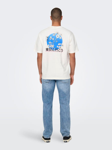 Only & Sons Japan Print T-shirt White