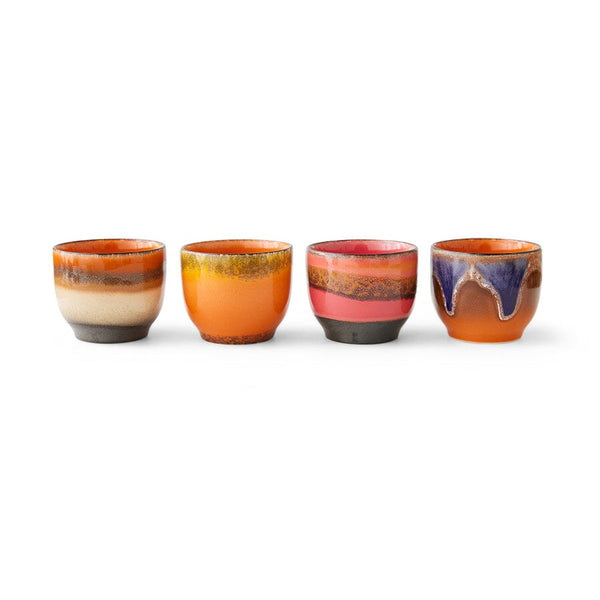HK Living 70s Ceramics | Coffee Cups | Java (set Of 4)