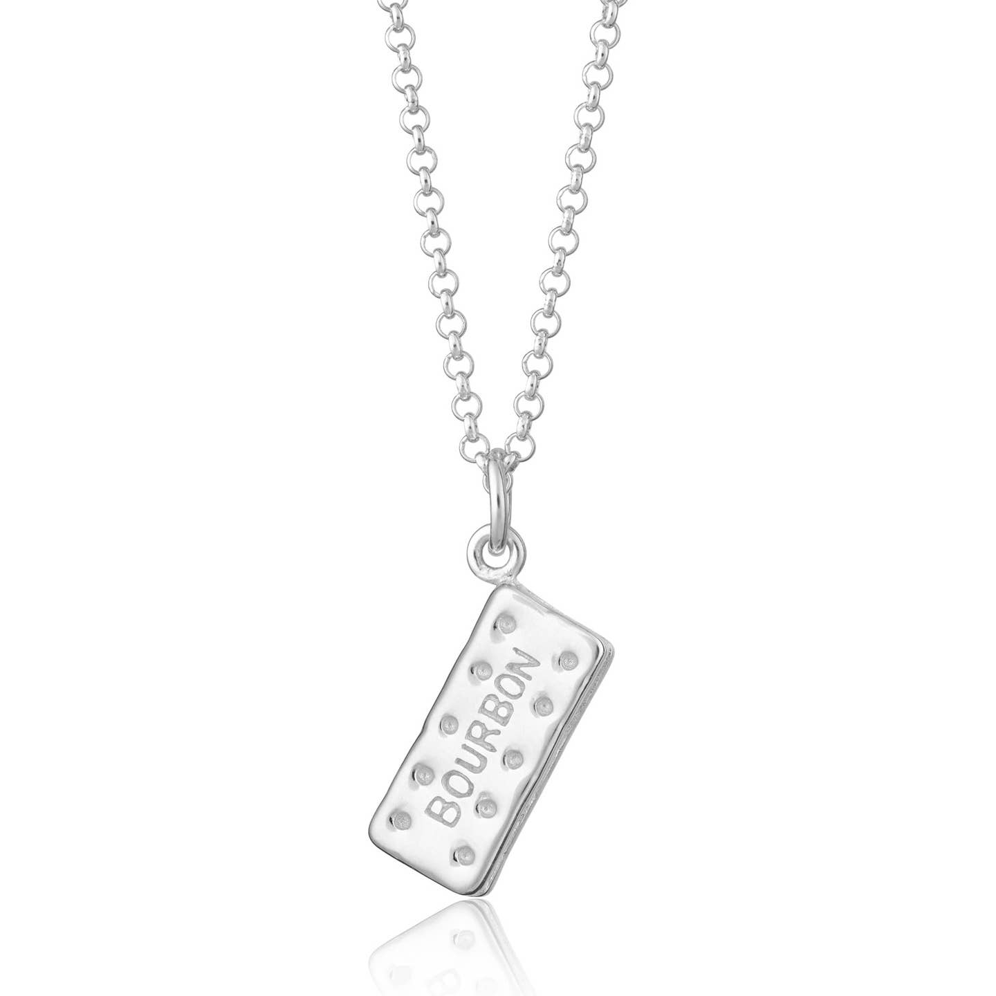 Lily Charmed Silver Bourbon Biscuit Necklace