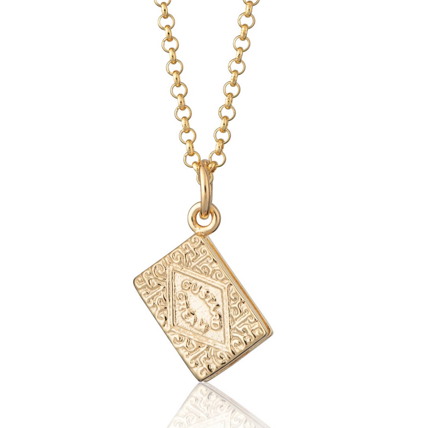 Lily Charmed Gold Plated Custard Cream Necklace