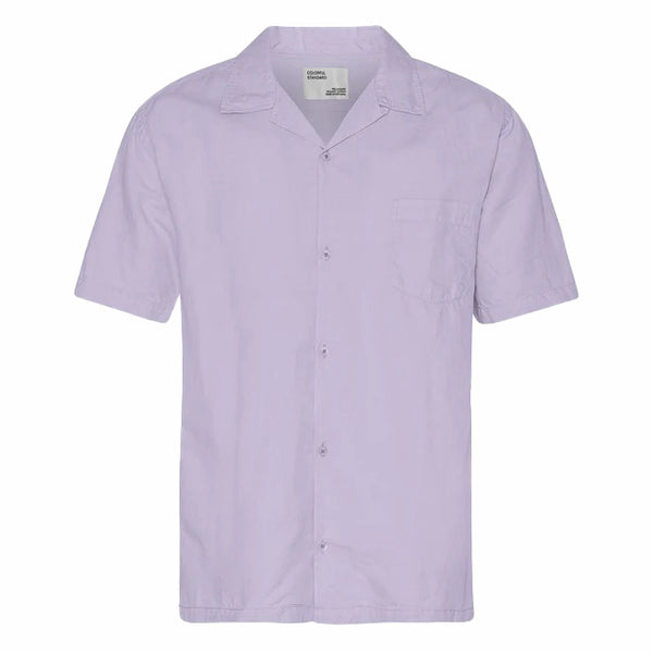 Colorful Standard Short Sleeve Linen Shirt Soft Lavender