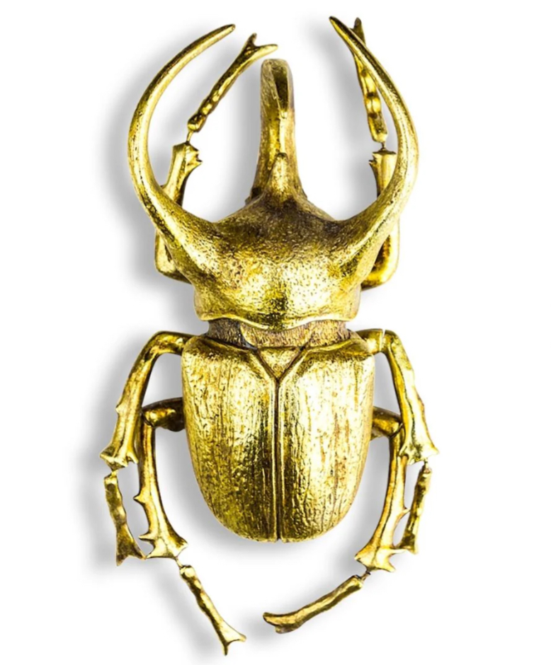 Extra Large Atlas Gold Beetle Wall Decor