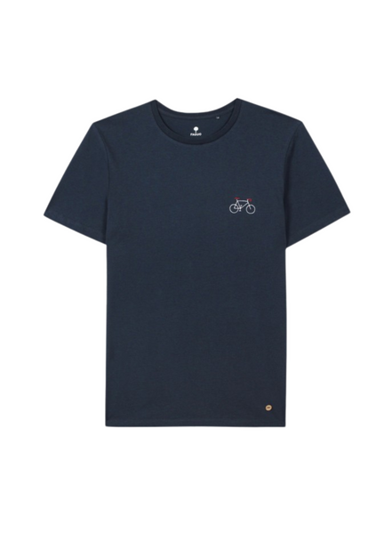 Faguo Arcy Cotton T-shirt In Navy Bike From