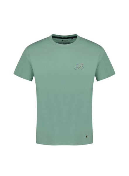 Faguo Arcy Cotton T-shirt In Green Bike From