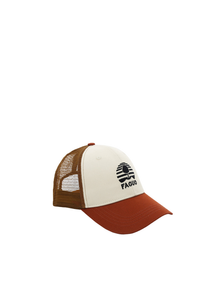 Faguo Cotton Cap In Terracotta + Camel From