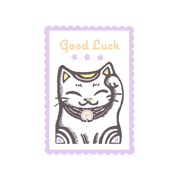 Mercer-Mercer Good Luck Card Lucky Cat