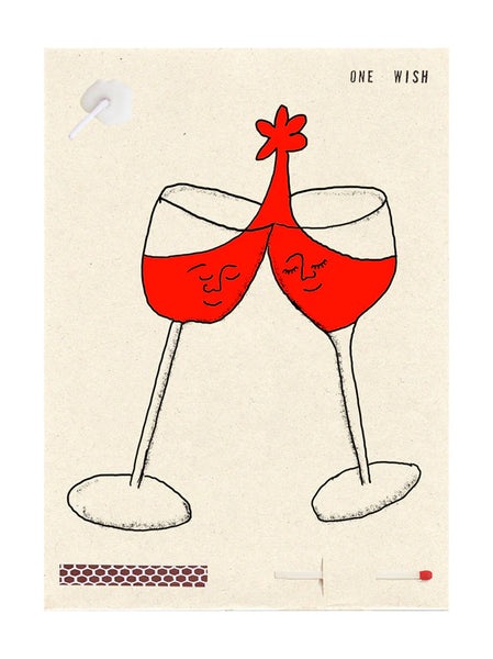 Wish card studio Wine Cheers One Wish Card