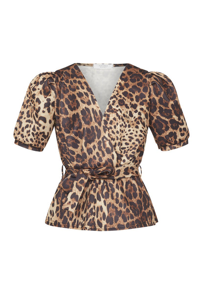 Sisterspoint Nasa Puff Sleeve Blouse - Leopard